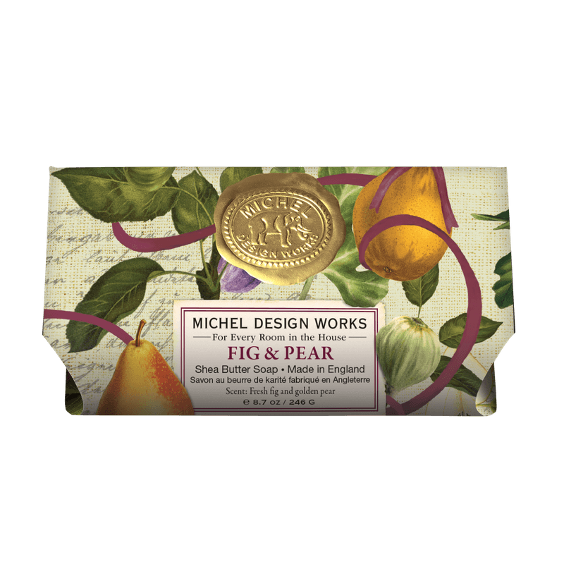 6 STK FIG & PEAR LARGE BATH SOAP BAR